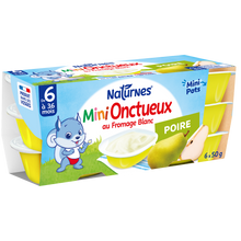 NESTLE P'TIT ONCTUEUX - P'tit onctueux poire, de 6 à 12 mois - 6x50g