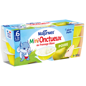NESTLE P'TIT ONCTUEUX - P'tit onctueux poire, de 6 à 12 mois - 6x50g