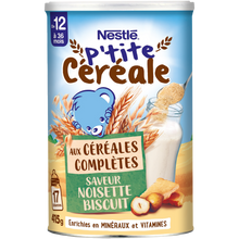 NESTLE P'TITE CEREALE - Céréales complètes noisette biscuit, dès 12 mois - 415g