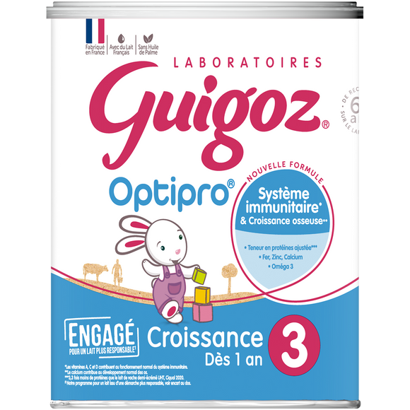 Lait croissance en poudre dès 12M GUIGOZ OPTIPRO - Boîte 830g
