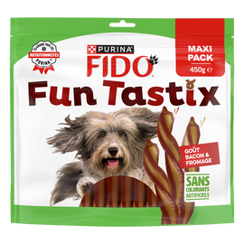 Friandises pour chien Funtastix Goût Bacon et Fromage FIDO - 450g