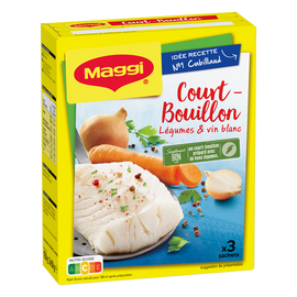 Court bouillon légumes et vin blanc Maggi - 150g - 3 sachets