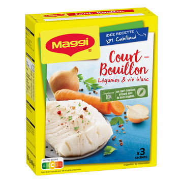 Court bouillon légumes et vin blanc Maggi - 150g - 3 sachets