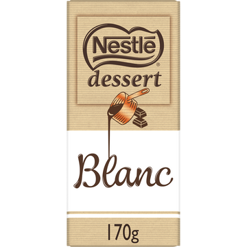 Chocolat blanc pâtissier NESTLE DESSERT - Tablette 170g
