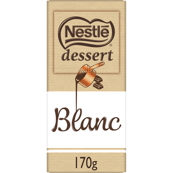 Chocolat blanc pâtissier NESTLE DESSERT - Tablette 170g