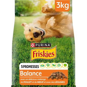 Croquettes pour chien adulte Balance Poulet et Boeuf FRISKIES - 3kg