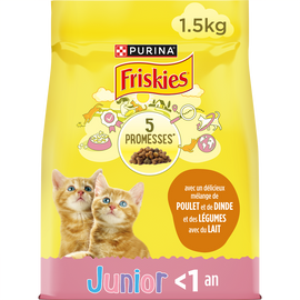 Croquettes pour chatons Junior Poulet et Dinde FRISKIES - 1,5kg