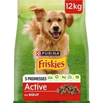Croquettes pour chien adulte Active Boeuf FRISKIES - 12kg