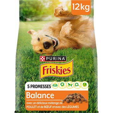 Croquettes pour chien adulte Balance Poulet et Boeuf FRISKIES - 12kg