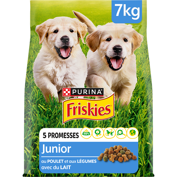Croquettes pour chiot Poulet Lait Légumes FRISKIES 7kg