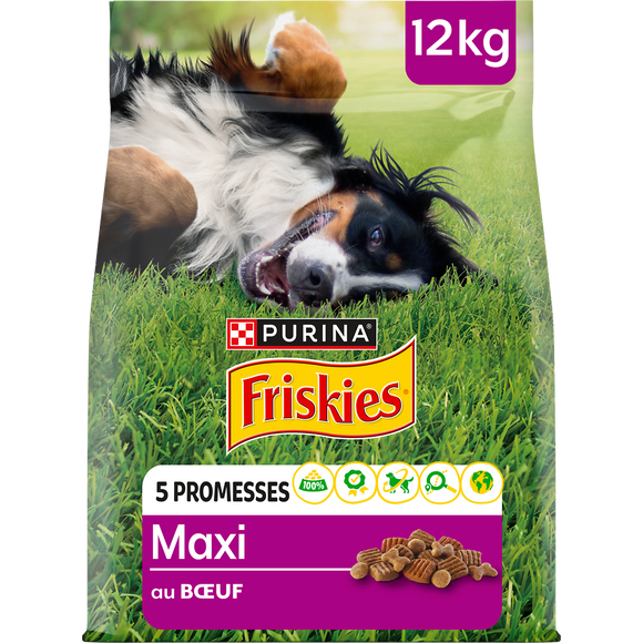 Croquettes pour chien Maxi Boeuf FRISKIES 12kg