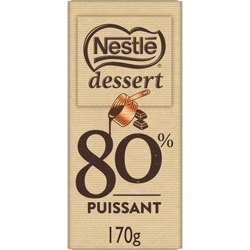 Chocolat noir 80% pâtissier NESTLE DESSERT - Tablette 170g