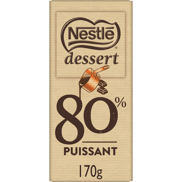 Chocolat noir 80% pâtissier NESTLE DESSERT - Tablette 170g
