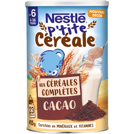 Céréales P'TITE CEREALE complètes cacao 6M+ NESTLE - 415g