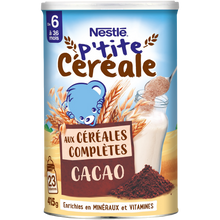 NESTLE P'TITE CEREALE - Céréales complètes cacao, de 6 à 12 mois - 415g