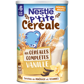 Céréales P'TITE CEREALE complètes vanille 6M+ NESTLE - 415g