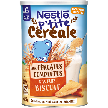 Céréales P'TITE CEREALE complètes biscuit 6M+ NESTLE - 415g