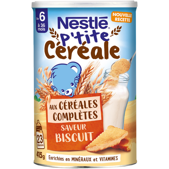 Céréales P'TITE CEREALE complètes biscuit 6M+ NESTLE - 415g