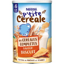 NESTLE P'TITE CEREALE - Céréales complètes biscuit, de 6 à 12 mois - 415g