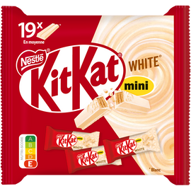 Barres de chocolat au lait enrobage blanc mini KITKAT - Sachet de 350g