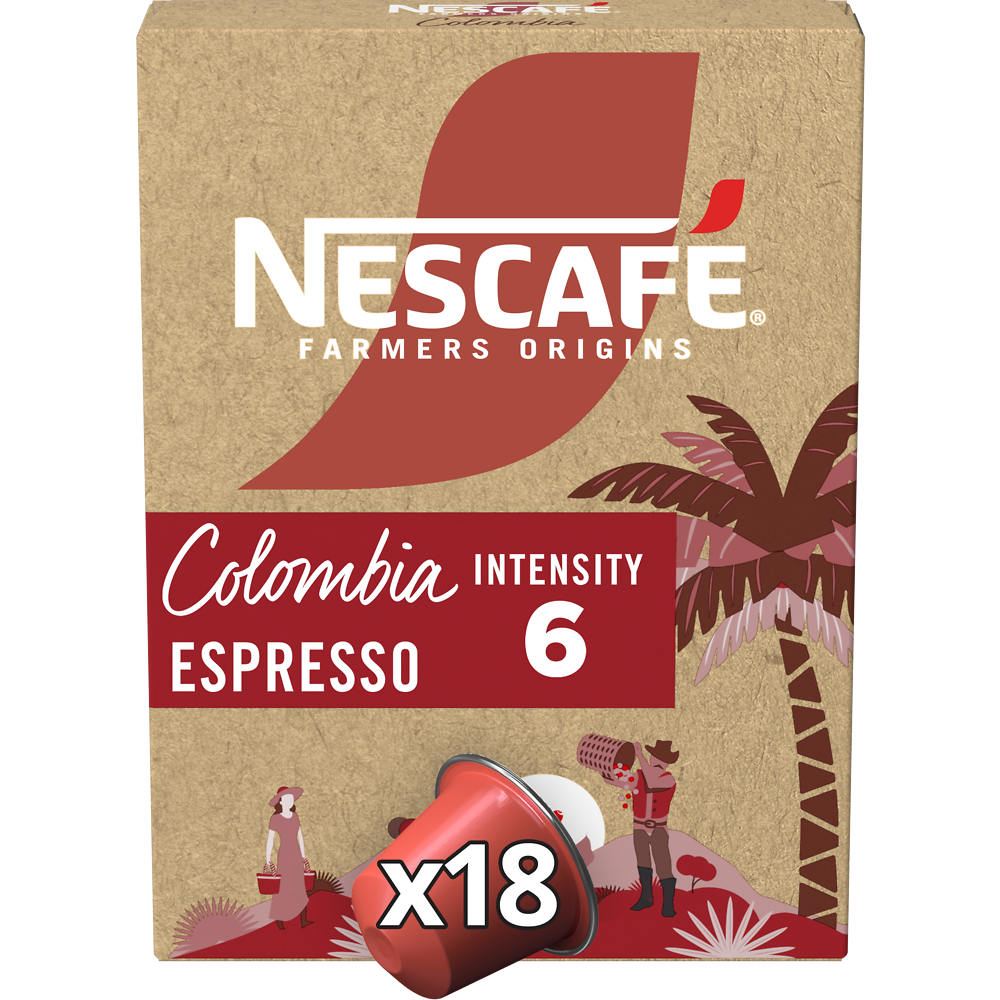 Café Capsules Compatibles Nespresso Colombie NESCAFE FARMERS ORIGINS -x18
