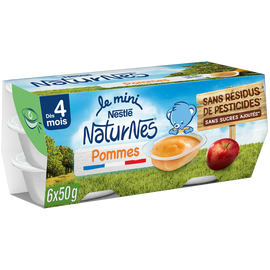 Purée de fruits Pommes 8M+ NATURNES MINI - 6x50g