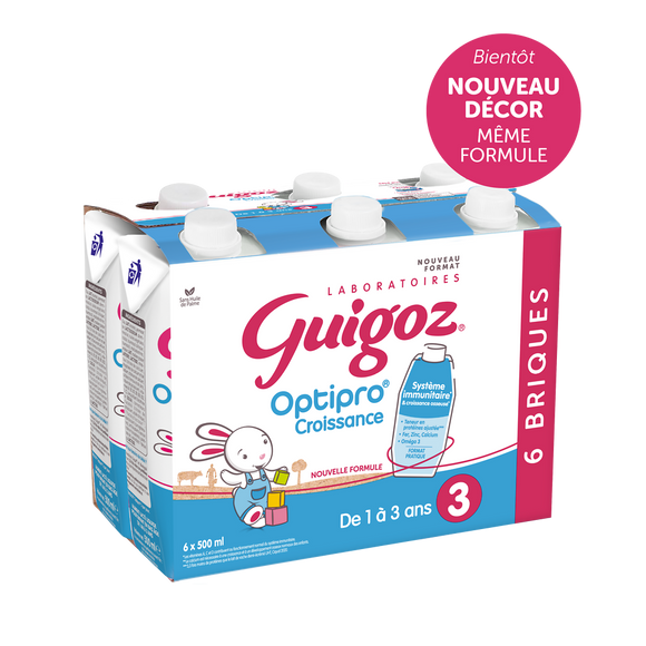 GUIGOZ OPTIPRO - Lait croissance liquide, dès 12 mois - 6x500ml