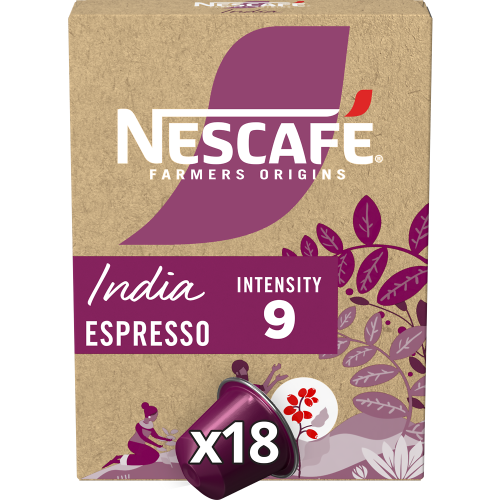 Café Capsules Compatibles Nespresso India NESCAFE FARMERS ORIGINS - x18