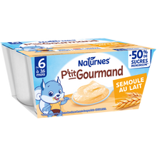 P'tit gourmand semoule au lait dés 6 mois NESTLE 4x100g