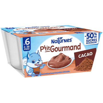 P'tit gourmand cacao dés 6 mois NESTLE 4x100g