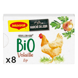 Bouillon cube bio volaille MAGGI, boite de 8 cubes, 80g