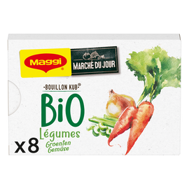 Bouillon cube bio légumes MAGGI, boite de 8 cubes, 80g