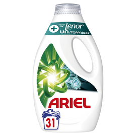Lessive liquide + unstoppable touches de lenor ARIEL, 31 doses