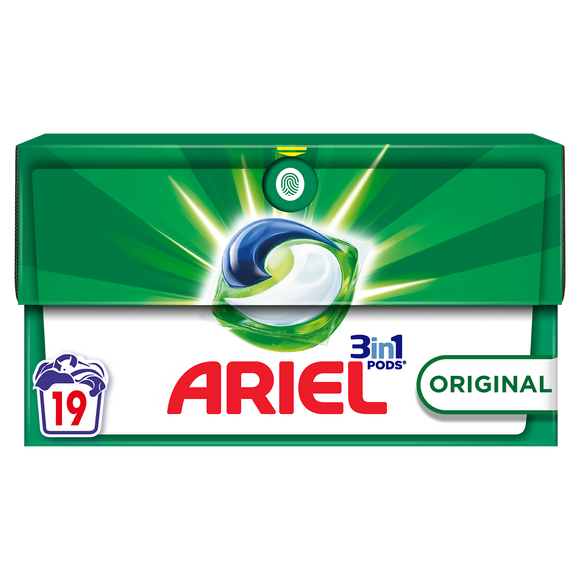 Lessive original pods 3in1 ARIEL 19 doses