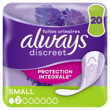 Serviettes pour fuites urinaires ALWAYS DISCREET Petit X20