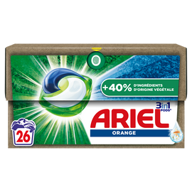 Lessive dose 3in1 PODS, Lavages Capsules Liquides ARIEL, 26 Lavages, Huile