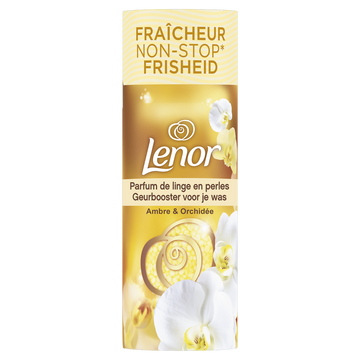 Parf.de linge en billes ambre et orchidée LENOR x19d 235g