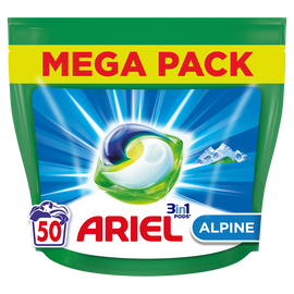 Lessive capsules pods all in 1 pods ALPINE ARIEL 50D