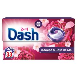 Lessive capsule all in 1 pods Jasmin et Rose de Mai DASH, 33D