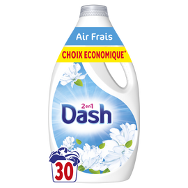Lessive Liquide Air frais et Fleurs Blanches DASH, x30