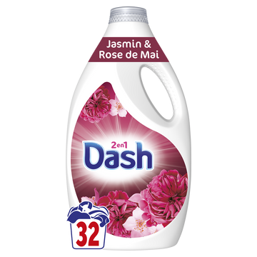 Lessive liquide jasmin et rose de mai DASH - x32