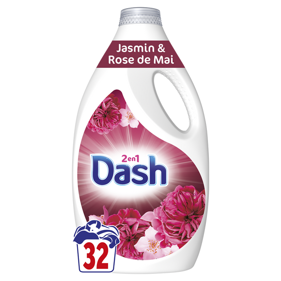 Lessive liquide jasmin et rose de mai DASH - x32