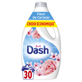 Lessive liquide Fleur de cerisier et Eau de Rose DASH - x30