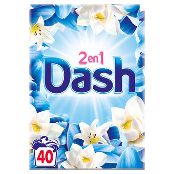 Lessive poudre détergent air frais et flr.blanches DASH x44d