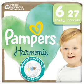 Couches PAMPERS harmonie géant T6 X27