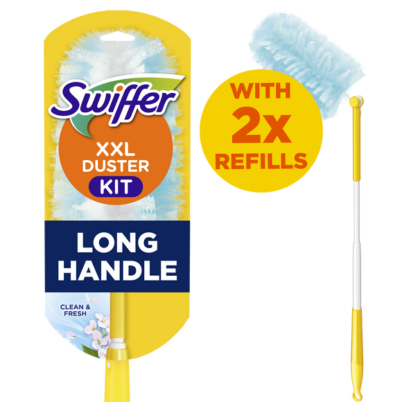 Swiffer Duster XXL Kit Propre & Frais (1 Manche + 2 Recharges)