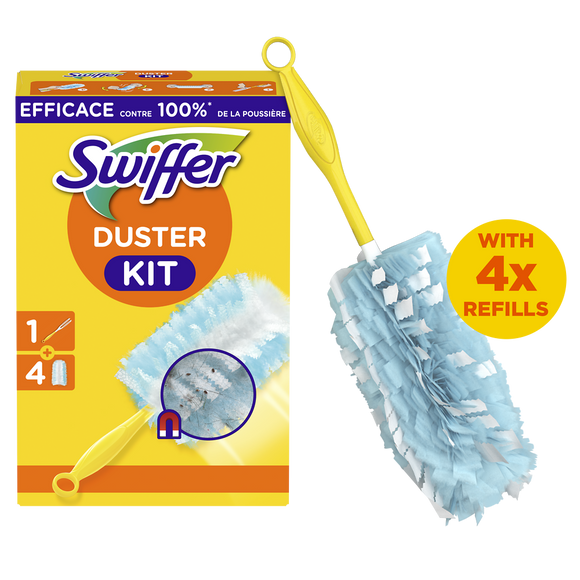 SWIFFER Kit De Dépoussiérage (1 Manche + 4 recharges)