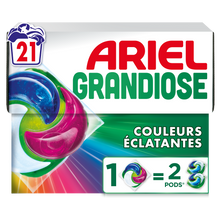 ARIEL - Lessive en doses - Soin couleurs & noir - 21 lavages - 762 g