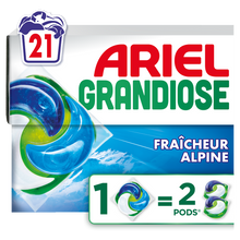 ARIEL - Lessive en doses - Alpine - 21 lavages - 762 g