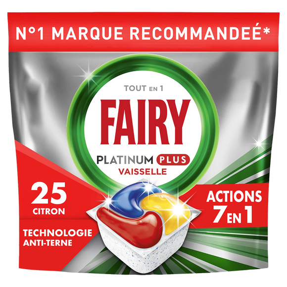 Tablettes Lave-Vaisselle FAIRY Platinum Citron, X25